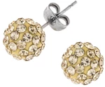 Σκουλαρίκια Senza Steel Yellow Strass