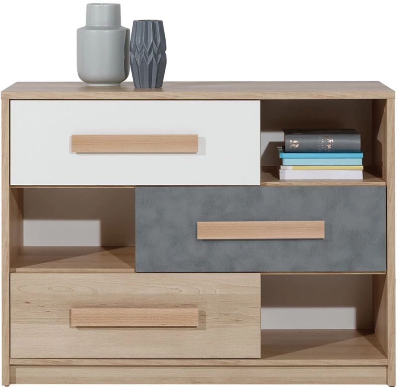 Συρταριέρα Aygo Σονόμα Λευκό 108.5x39.5x64.1cm