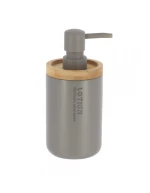 Dispenser polyresin γκρι  με bamboo