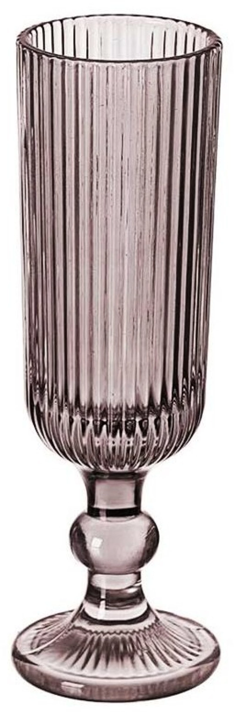 Ποτήρι σαμπάνιας ριγωτό ροζ σετ 6τεμ. 160ml/6x18,4cm