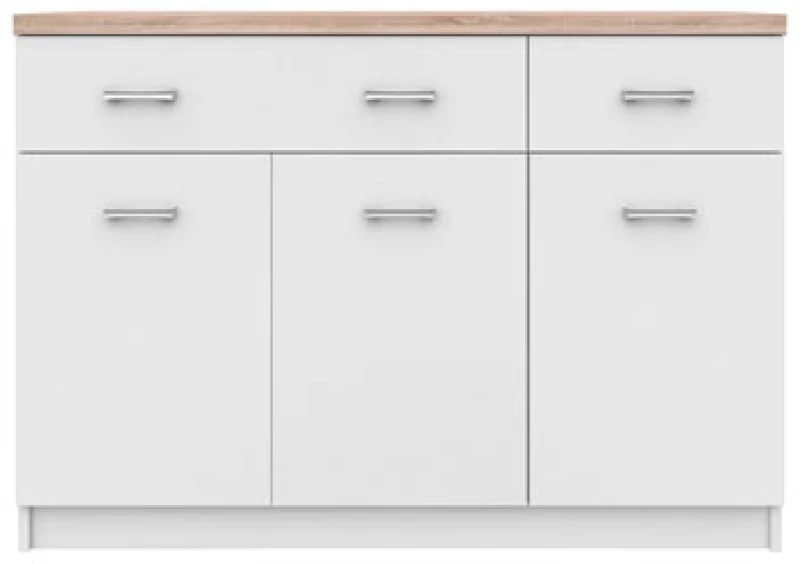 Μπουφές Top Mix 120x33x85cm Λευκό-Sonoma