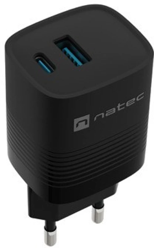 NATEC CHARGER RIBERA GAN 1X USB-A + 1X USB-C 30W