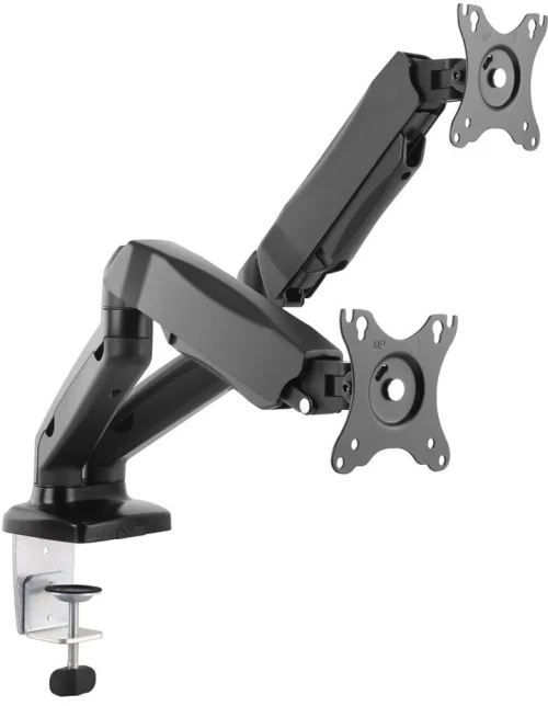 Desk mount for 2 monitors LED/LCD 13-27" ART UM-116 gas assistance 2-6.5 kg Black