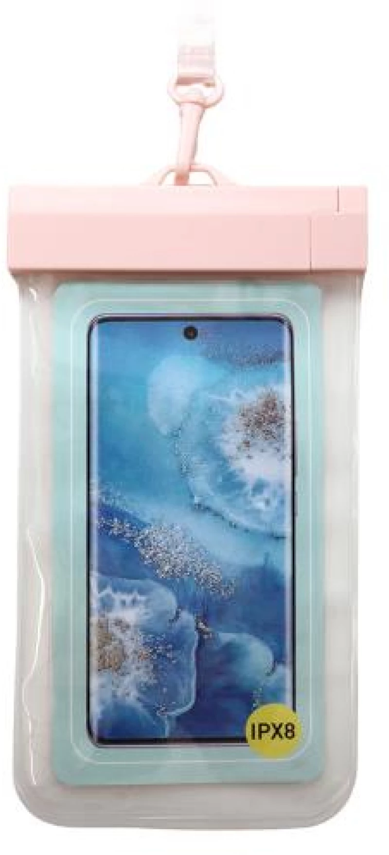 Waterproof Θήκη inos για Smartphones έως 6.9'' Διάφανο-Ροζ