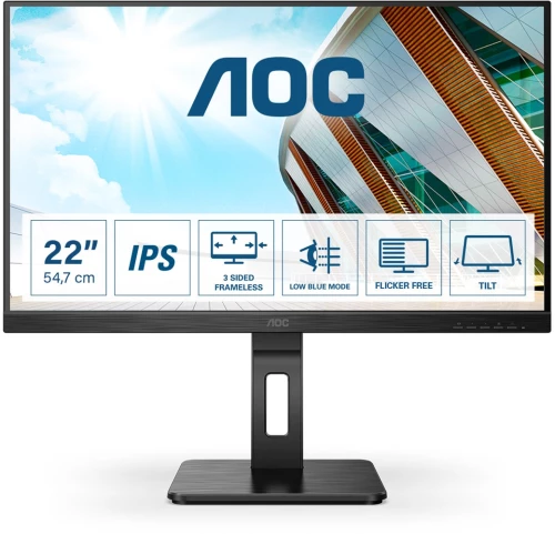 AOC P2 22P2Q LED display 54.6 cm (21.5") 1920 x 1080 pixels Full HD Black