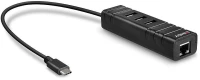 LINDY USB 3.1 Hub & Gigabit Ethernet Adapter USB Typ C