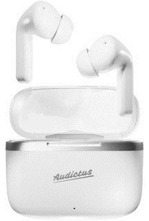 AUDICTUS DOPAMINE TWS ANC WIRELESS IN-EAR HEADPHONES WITH MICROPHONE AND HOLDER WHITE