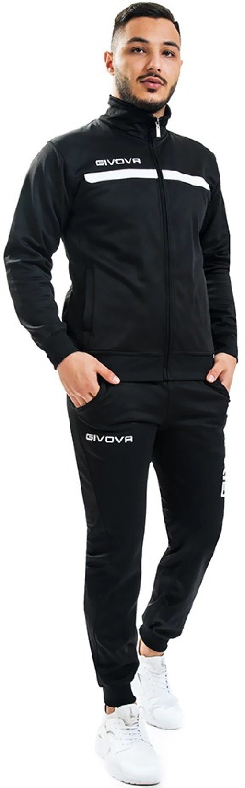 Givova Tuta Givova One Tracksuit Black & White TT012 1003 XL