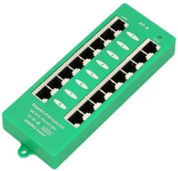 Extralink 8 Ports | Gigabit PoE Injector | Active, 8 Gigabit 802.3at/af ports, Mode A