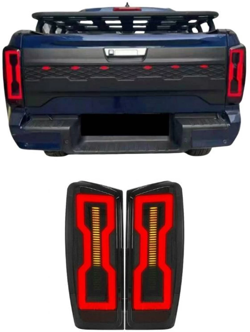 Πισινά Φανάρια Set Για Isuzu D-Max 2020+ Led Bar Black