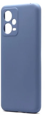 Θήκη Liquid Silicon inos Xiaomi Poco X5 5G/ Redmi Note 12 5G L-Cover Γκρι-Μπλε