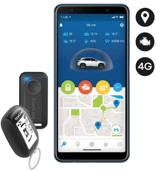 Starline B9-4G-PRO V2 Συναγερμός αυτοκινήτου με GPS & εκκίνηση κινητήρα CANBbus--B9-4G-PRO