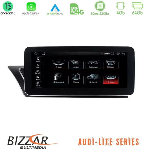 Bizzar Lite Series Audi A4/A5 (B8) 2008-2015 Android13 8Core (4+64GB) Navigation Multimedia 10.25″ HD