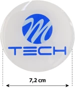 MTECH ΑΥΤΟΚΟΛΛΗΤΑ ΖΑΝΤΩΝ 7,2 cm ΛΕΥΚΟ/ΜΠΛΕ ΣΜΑΛΤΟΥ - 4 ΤΕΜ.