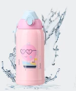 UZSPACE THERMOS Stainless steel water bottle 550 ml  - 2207-PINK