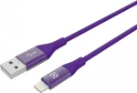 Celly Color Data Cable Extra Strong Lightning Usb 1.5m - Μώβ