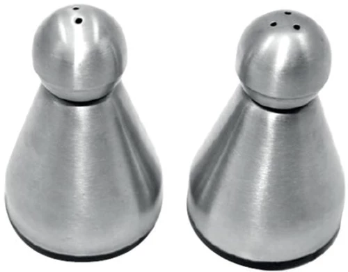 Αλατιέρες Μίνι 2τμχ Inox Φ3.2x5cm - Διανομική 23-17-857. - Φ4.3x6.7cm / 23-17-804