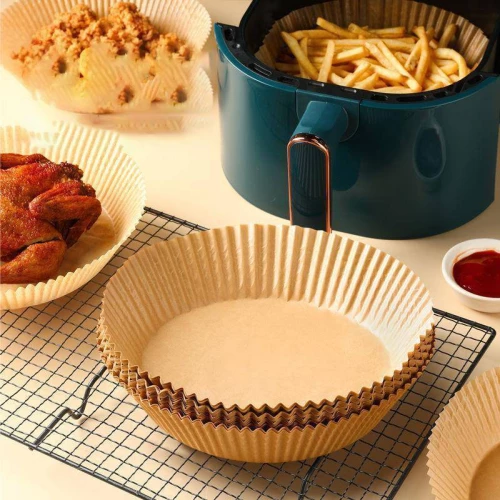 Αντικολλητικά Χαρτιά για Φριτέζα Αέρος - Air Fryer 100 Τεμάχια για Υγιεινό και Αδιάβροχο σε Νερό και Λάδι Μαγείρεμα