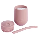 Ezpz Εκπαιδευτικό ποτήρι 24+ μηνών HappyCup + καλαμάκι Blush