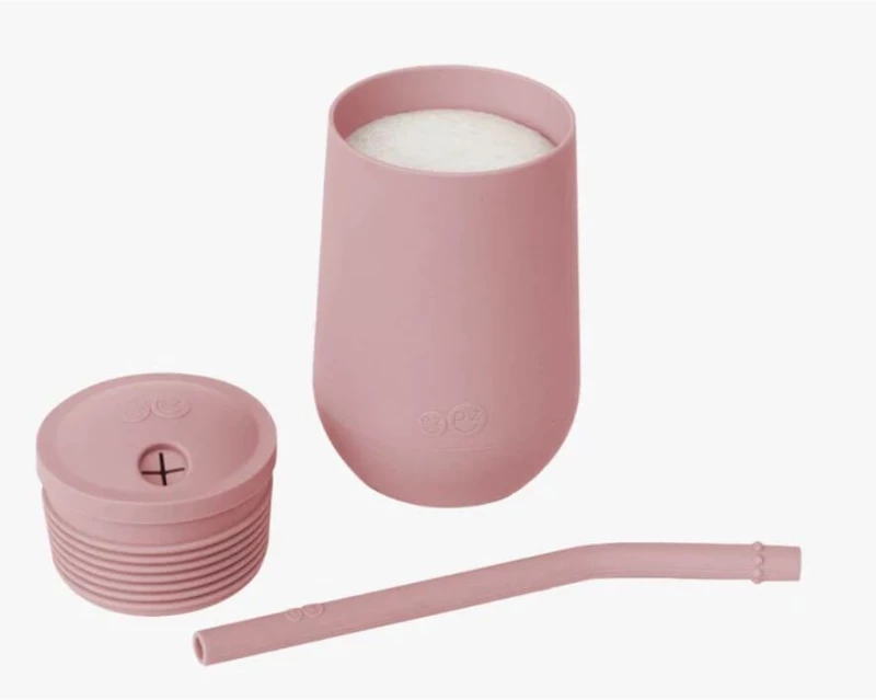 Ezpz Εκπαιδευτικό ποτήρι 24+ μηνών HappyCup + καλαμάκι Blush