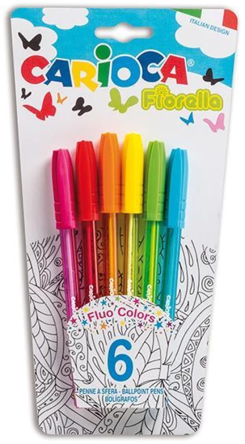 441790 CARIOCA FIORELLA ΣΕΤ 6 ΣΤΥΛΟ BALLPOINT ΣΕ BLISTER ΤΕΜ