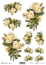 443344 ΡΙΖΟΧΑΡΤΟ "WHITE ROSES" 21X29ΕΚ. (ITD-R225) ΠΑΚ