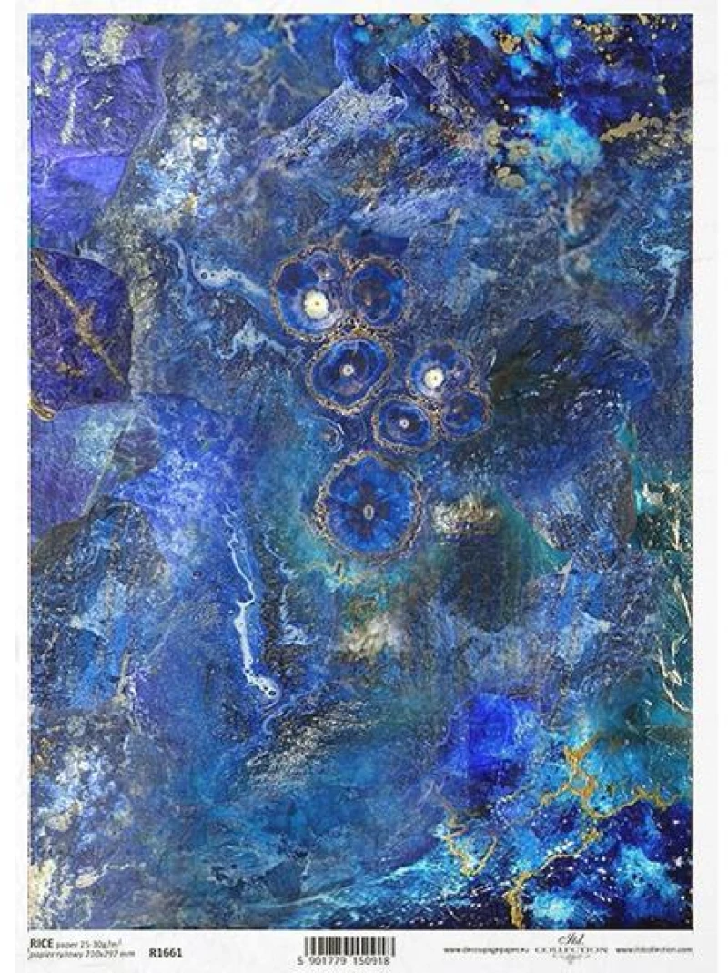 443385 ΡΙΖΟΧΑΡΤΟ "PRECIOUS STONES NAVY BLUE" 21X29.7ΕΚ. (ITD-R1661) ΠΑΚ