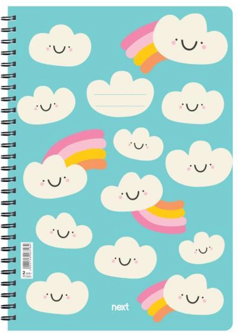 459605 NEXT TRENDS CLOUDS ΤΕΤΡΑΔΙΟ ΣΠΙΡΑΛ 17X25ΕΚ. 2ΘΕΜ., 70Φ. (ΣΕΤ 3 ΤΕΜΑΧΙΩΝ)