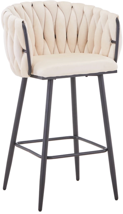 469727 ΣΚΑΜΠΟ ΜΠΑΡ VIVIAN PAKOWORLD ΜΠΕΖ ΒΕΛΟΥΔΟ-ΠΟΔΙ ΜΑΥΡΟ ΜΕΤΑΛΛΟ 57X50X100ΕΚ