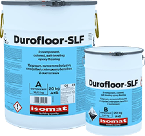 Isomat Durofloor SLF Ανοιχτό Γκρι Έγχρωμη αυτοεπιπεδούμενη εποξειδική επίστρωση δαπέδου, 2 συστατικών 20kg