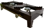 Επιτραπέζια Εστία Υγραερίου Διπλή Καφέ