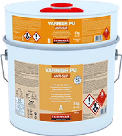 Isomat Varnish-PU Antislip Satin Αντιολισθητικό, διάφανο πολυουρεθανικό βερνίκι 2 συ/κών, ανεπηρέαστο από τη UV ακτινοβολία 1kg