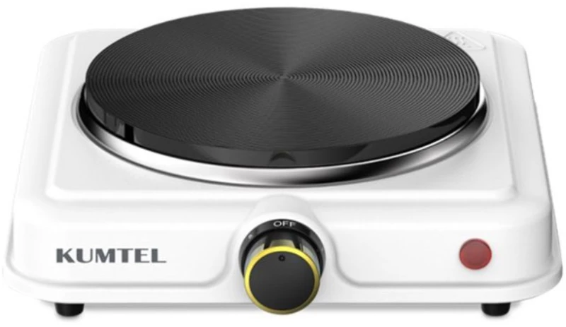Kumtel HP-1001 Επιτραπέζια Εστία Εμαγιέ Μονή 1000W Λευκή