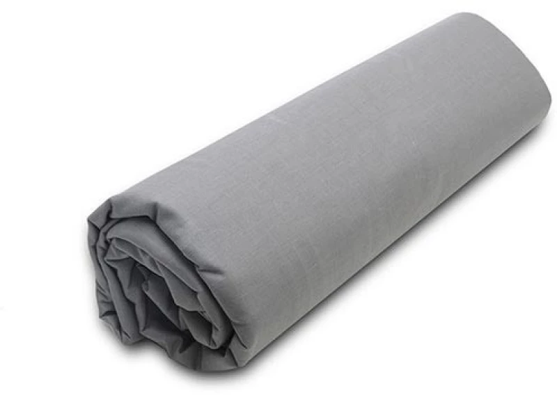 Κατωσέντονο Menta με λάστιχο 19 Dark Grey Υπέρδιπλο (180x200+20)