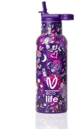 Ανοξείδωτο Παγούρι Θερμός με Καλαμάκι Ecolife 500ml - Das