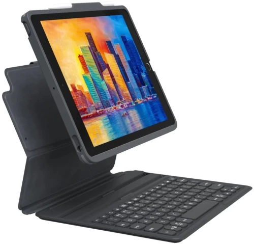 ZAGG Pro Keys Θήκη με πληκτρολόγιο για Apple iPad 10,2″ 7ης / 8ης / 9ης Γενιάς σε charcoal χρώμα GR – 103016523