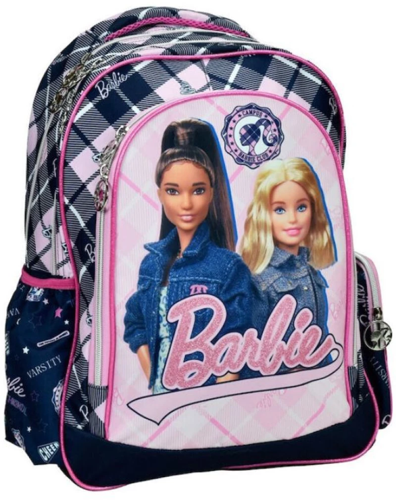 Τσάντα Πλάτης Δημοτικού Gim Barbie Varsity Μωβ 349-87031