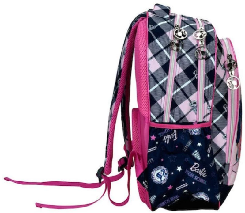 Τσάντα Πλάτης Δημοτικού Gim Barbie Varsity Μωβ 349-87031