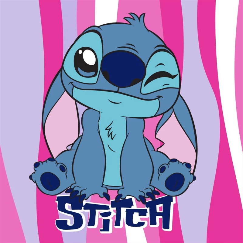 Λαβέτα Νηπιαγωγείου 30x30 Lilo & Stitch 74 Pink 100% Polyester Disney Home