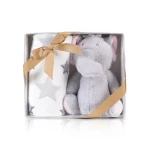 Cangaroo Κουβέρτα Αγκαλιάς & Λίκνου Little Elephant Γκρι 75x90cm με Ζωάκι