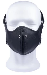 Leather mask with zip