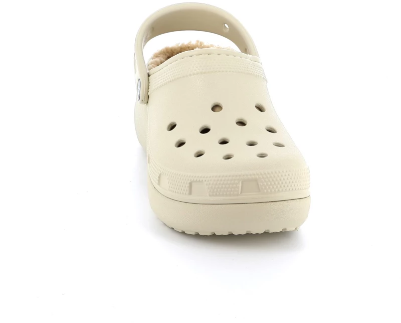 Γυναικείο Σαμπό Crocs Classic Platform Lined Clog W Ανατομικό Χρώματος Μπεζ 207938-2Y2