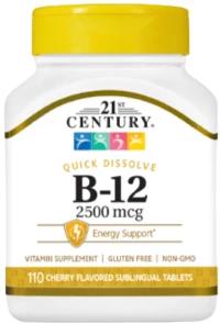 21st Century Vitamin B-12 2500 mcg Quick Dissolve [110 Ταμπλέτες]