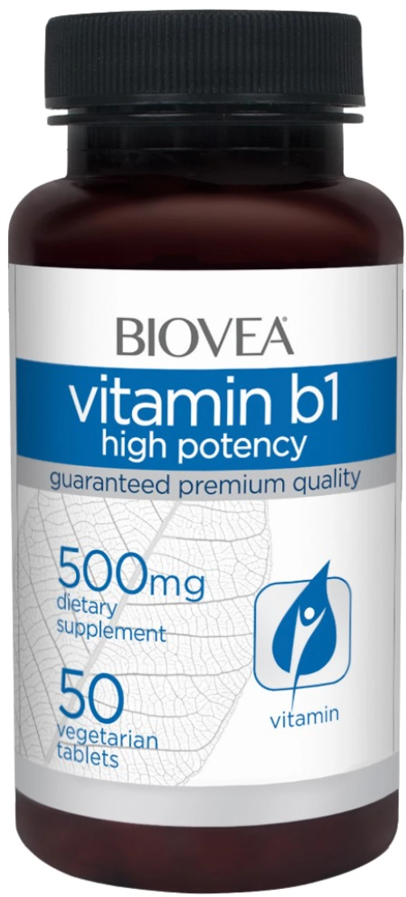 BIOVEA Vitamin B1 Thiamin 500 mg [50 Ταμπλέτες]