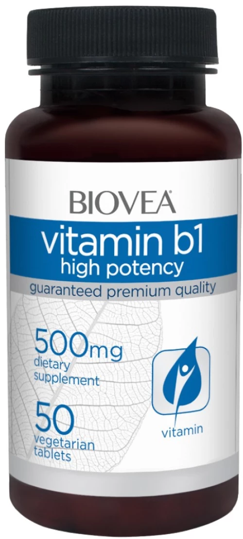 BIOVEA Vitamin B1 Thiamin 500 mg [50 Ταμπλέτες]