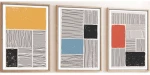 Κάδρα (Σετ 3Τμχ) 693BSE1246 50x70cm Multi Wallity Κάθετοι Mdf,Ξύλο