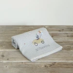 Κουβέρτα Βρεφική Little Adventure Πικέ Mint Nima Αγκαλιάς 80x110cm 100% Βαμβάκι