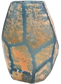 Βάζο 374-124-009 17x15x24cm Multi Γυαλί