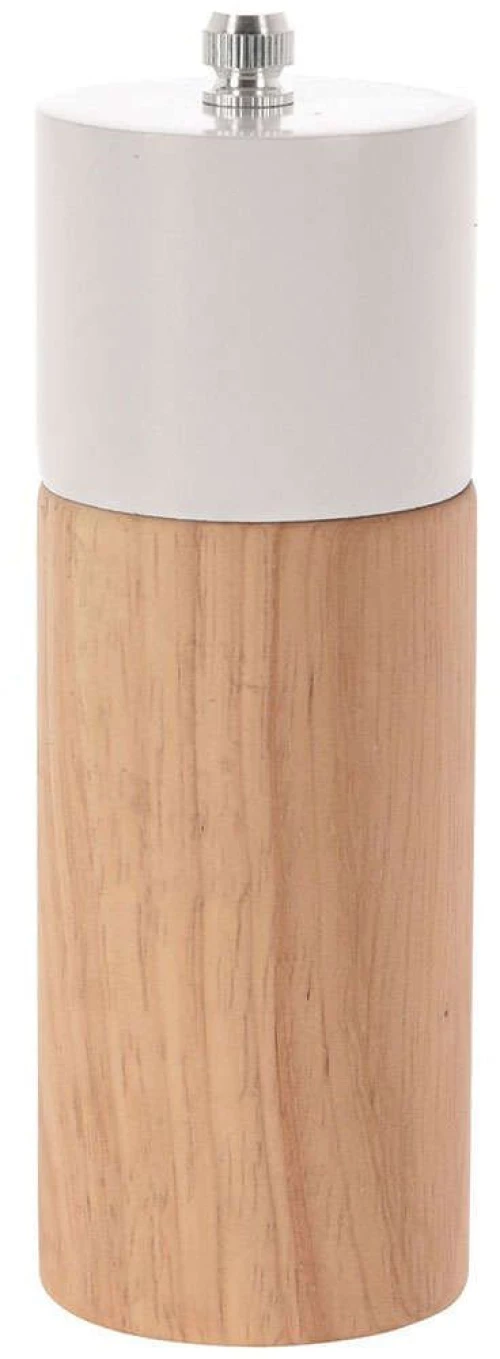 Μύλος Πιπεριού Acacia 170485150 5,5x5,5x16,5cm Natural-White Marva Κεραμικό,Ξύλο