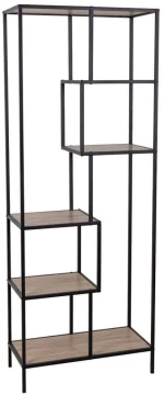 Βιβλιοθήκη Plegma 28-0182 69x33x180,5cm Sonoma-Black